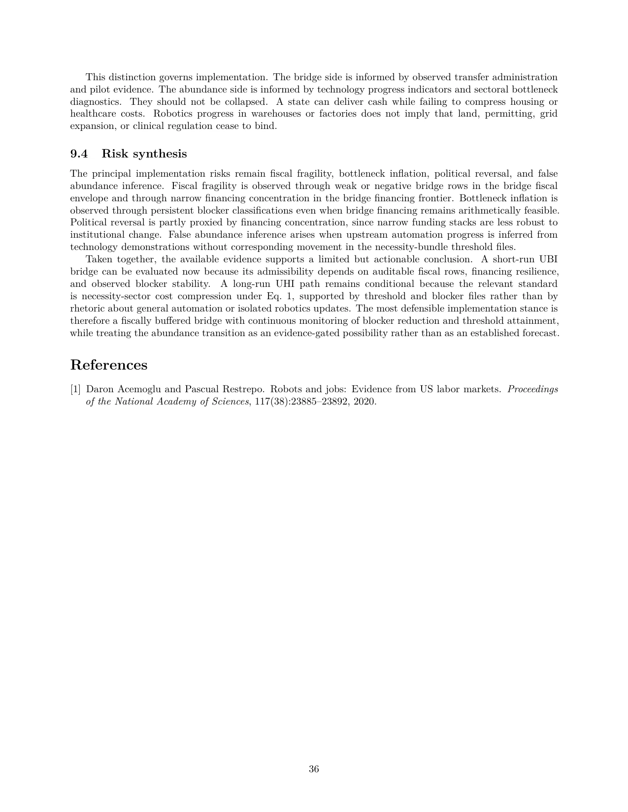 Conclusion and references page from the cleaned UBI-to-UHI transition paper.